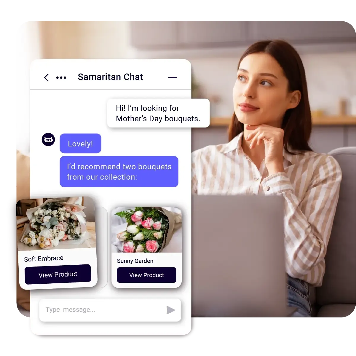 Samaritan omnichannel chat hero visual