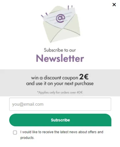 Vita4you sign up pop-up