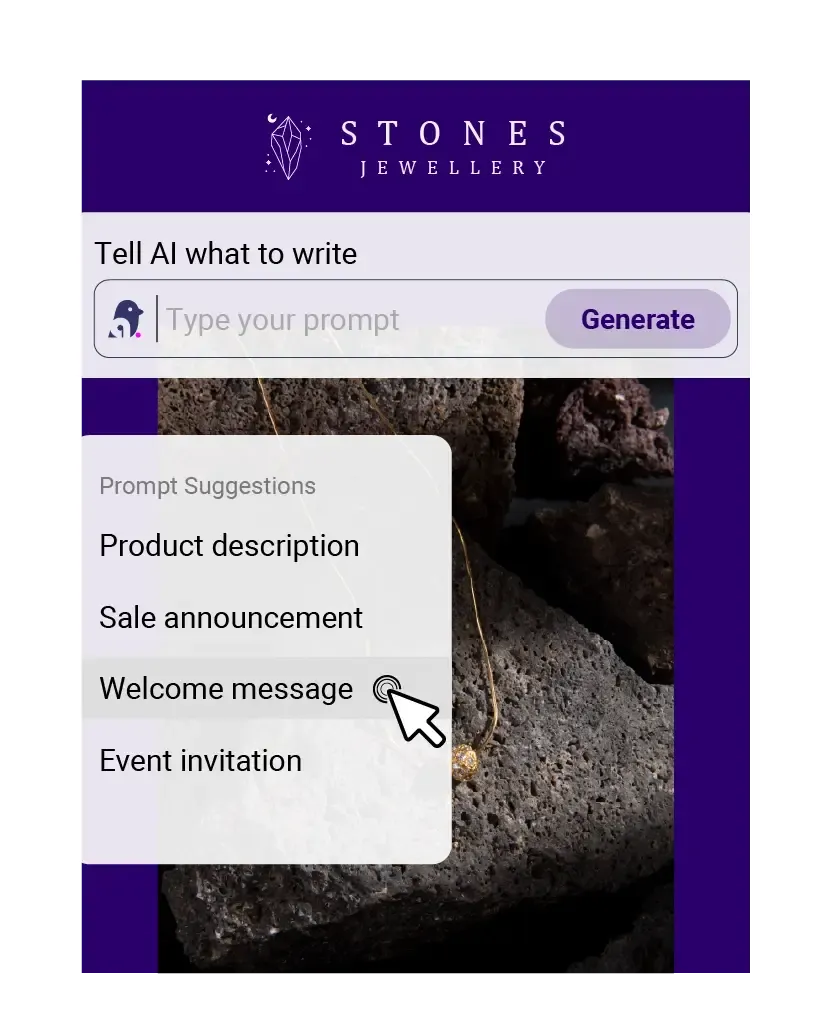 Email campaign creation workflow preview