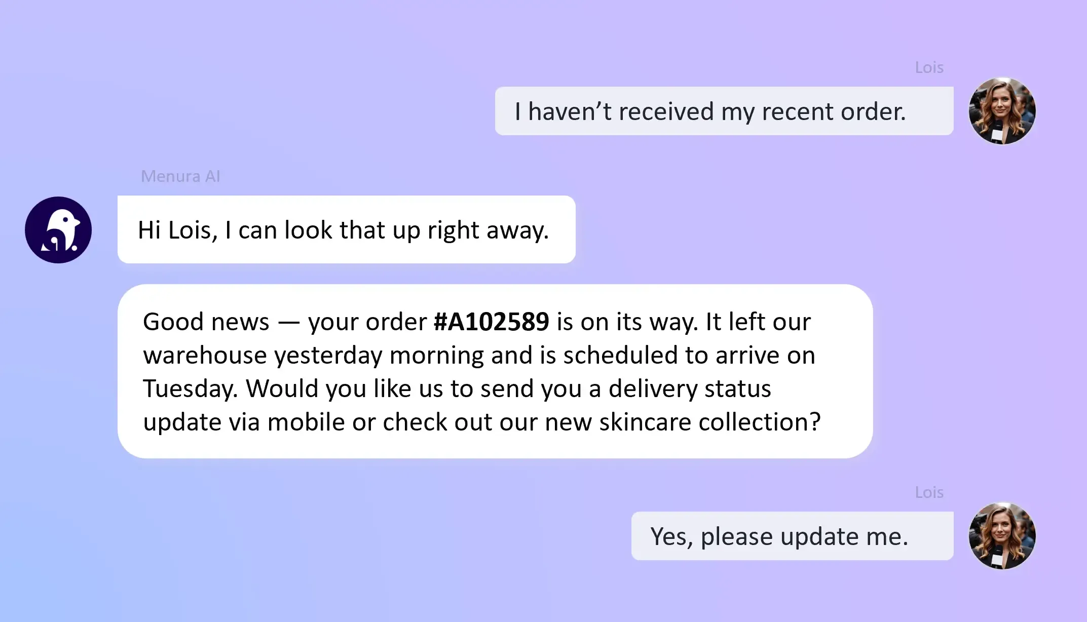 Post-purchase AI concierge preview