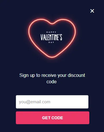 Valentines popup template