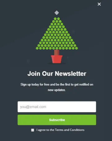 Christmas popup template