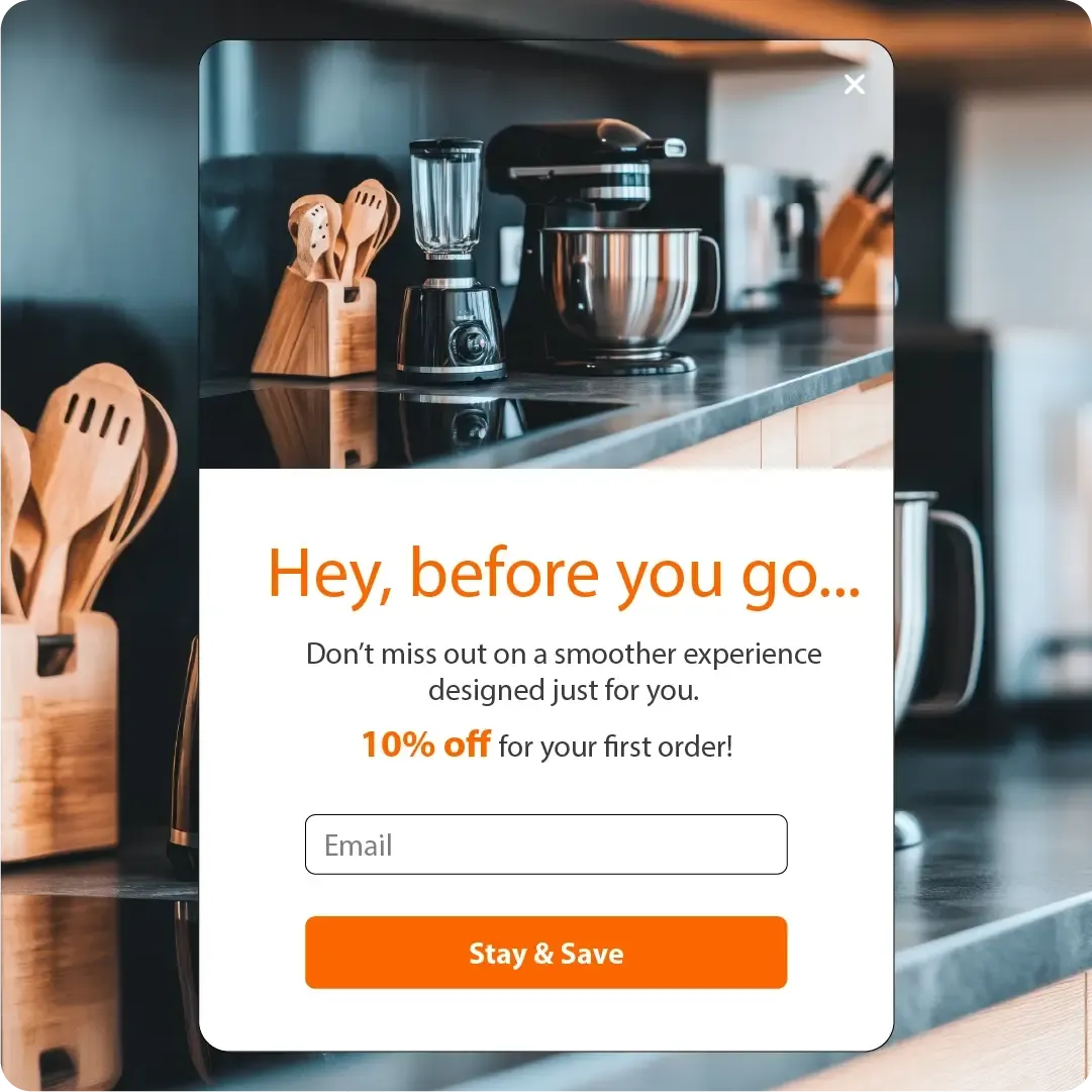 Exit-intent popup form