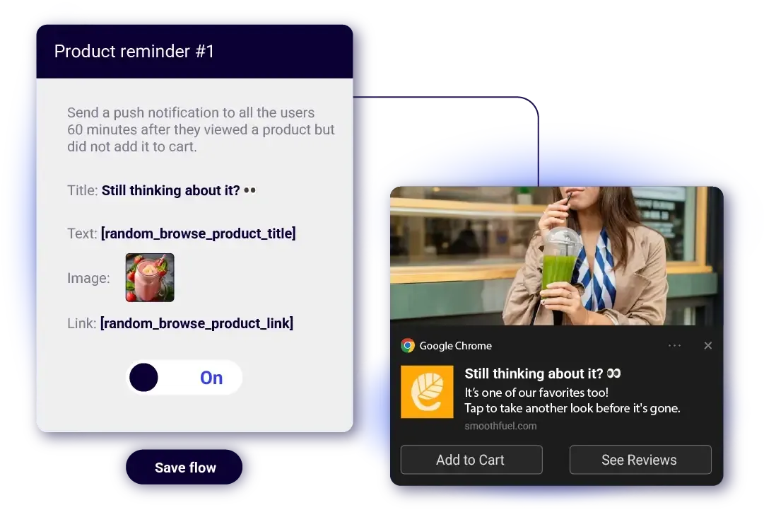 Push automation flow preview
