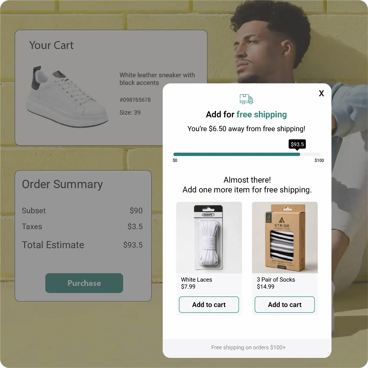 Cross-sell and upsell recommendations visual placeholder