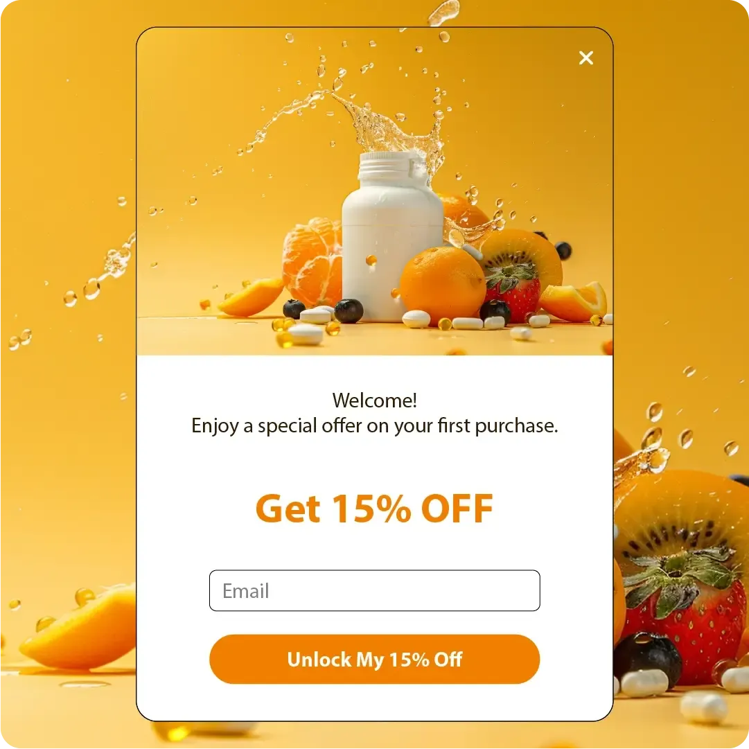 New visitor coupon popup form