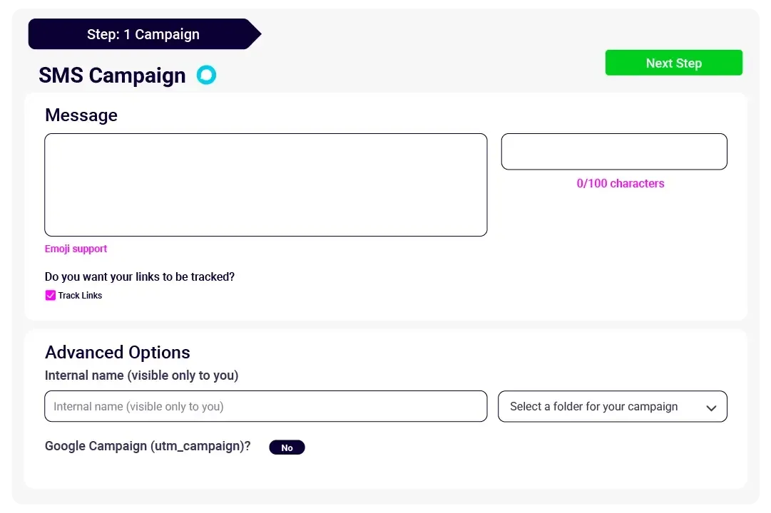 Visual campaign builder preview