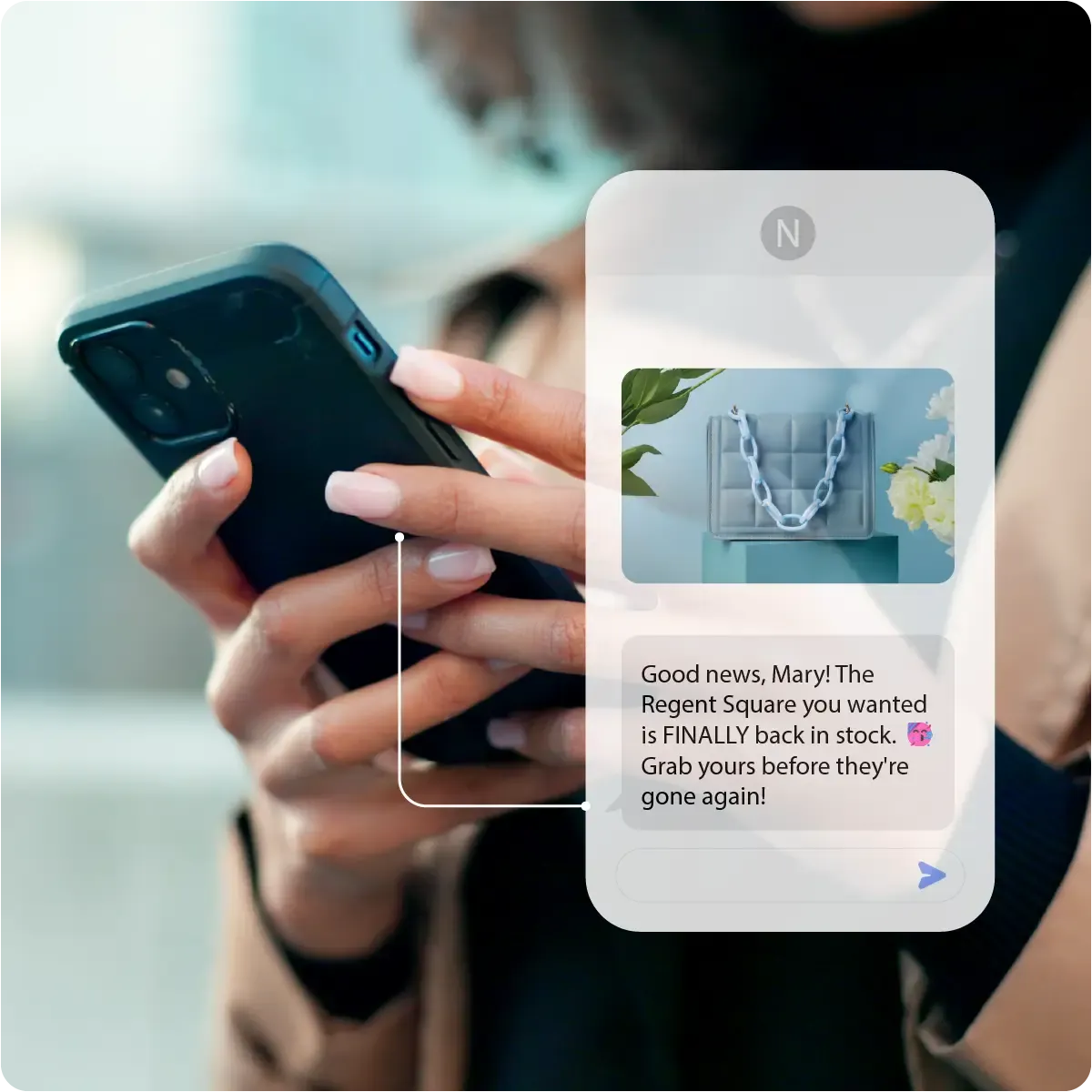 SMS, Viber, and WhatsApp marketing hero visual