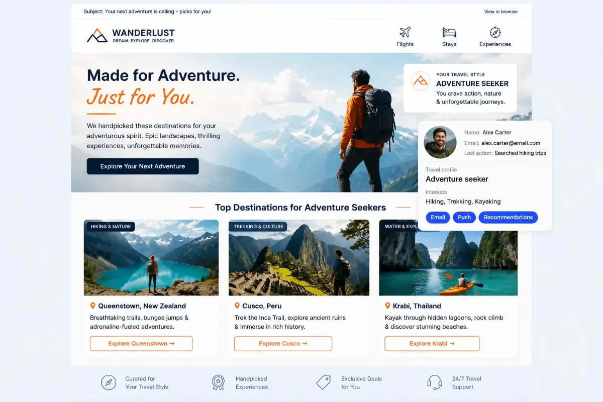 Personalized destination recommendations