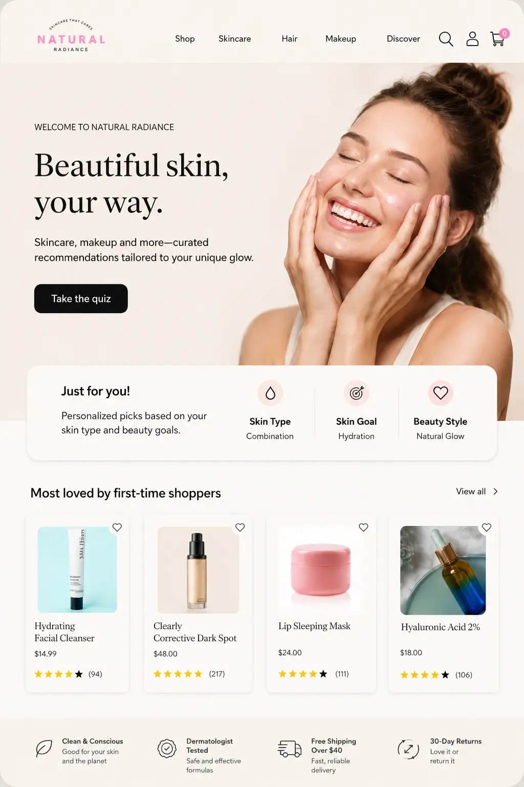 New visitor personalized welcome offer